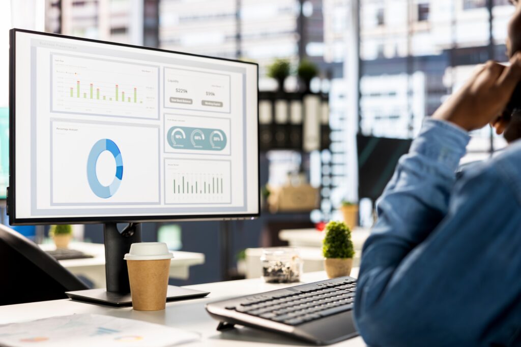 Digital quality management system dashboard displaying quality and compliance metrics