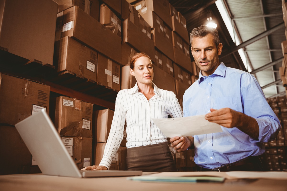 Coworkers using supplier management software