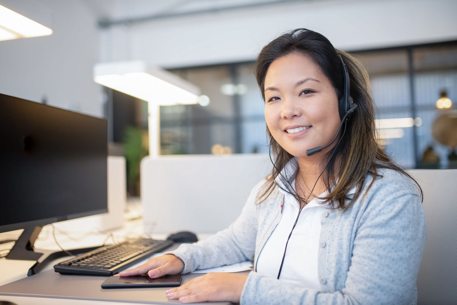 A customer-service representative responding to customer feedback