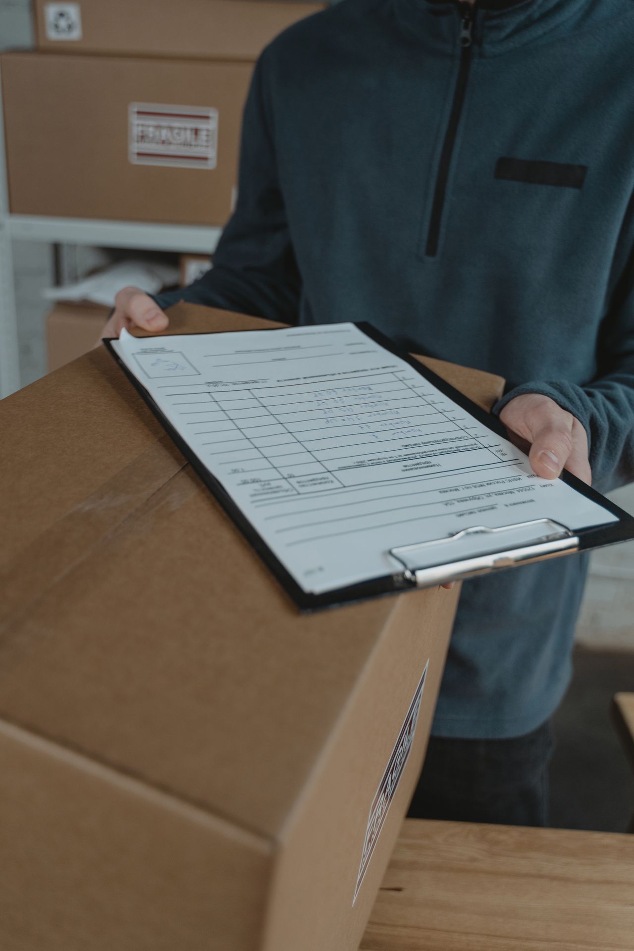 Checking a purchase order document against a received shipment