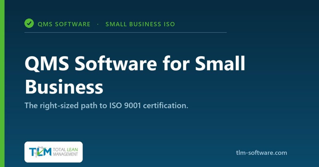 QMS software for small business ISO certification
