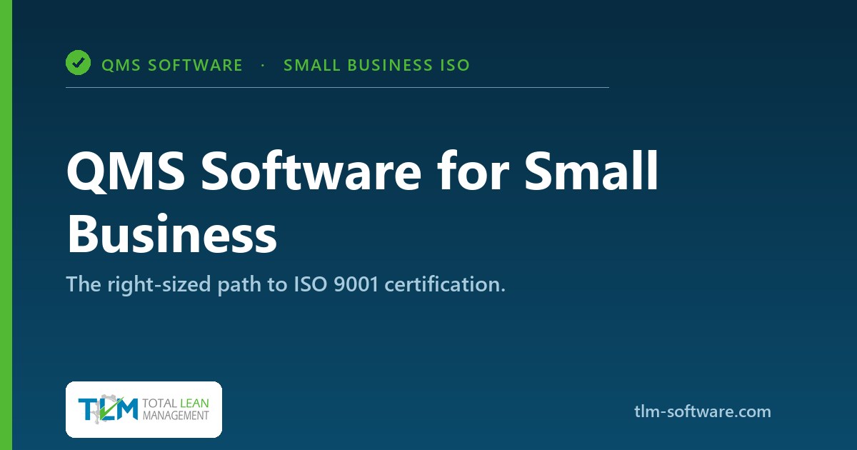 QMS software for small business ISO certification