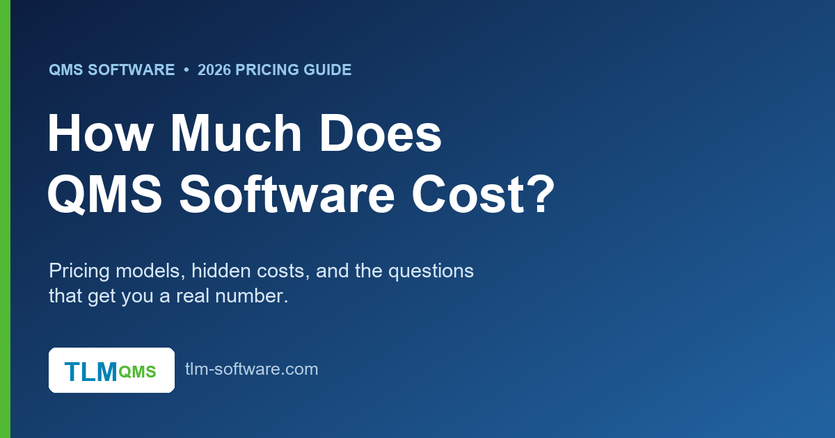 How much does QMS software cost — a 2026 pricing guide with models, hidden costs, and questions to ask