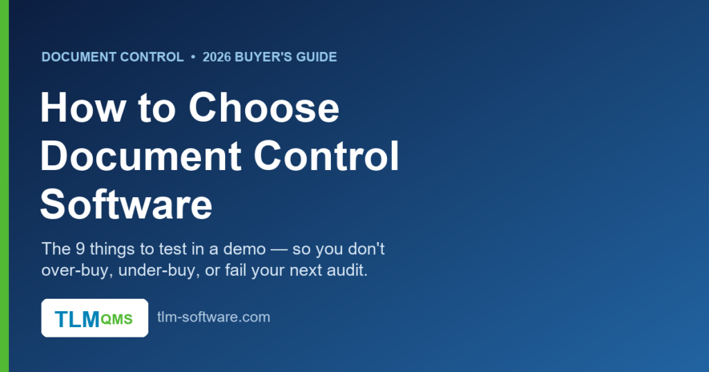 How to choose document control software — a 2026 buyer's guide and demo checklist