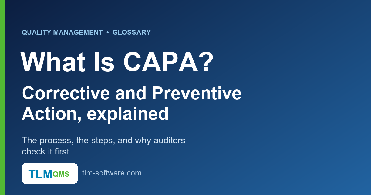 What is CAPA — corrective and preventive action explained, with the CAPA process steps